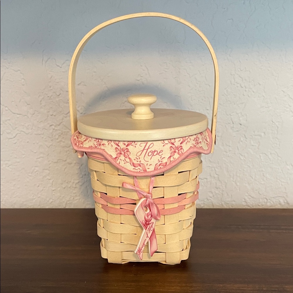 Longaberger Handwoven Horizon of Hope Basket with Lid